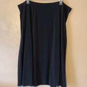 JMS black skirt size 4X Polyester Spandex elastic waistband flares